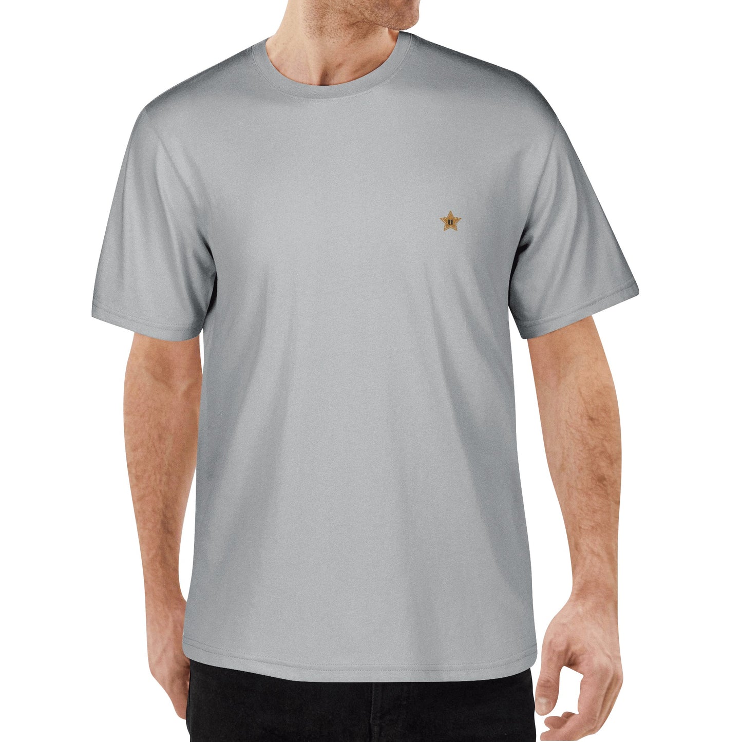 Embroidered Mens Cotton T shirt (Chest Design)