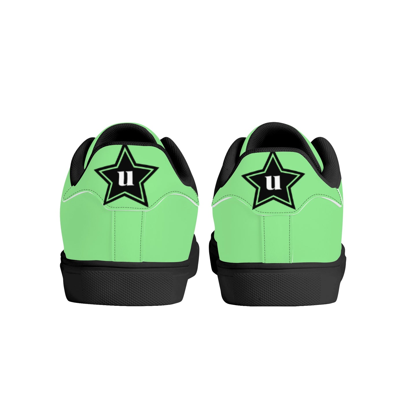 Unisex Low Top Breathable Leather Sneakers-One Piece Template