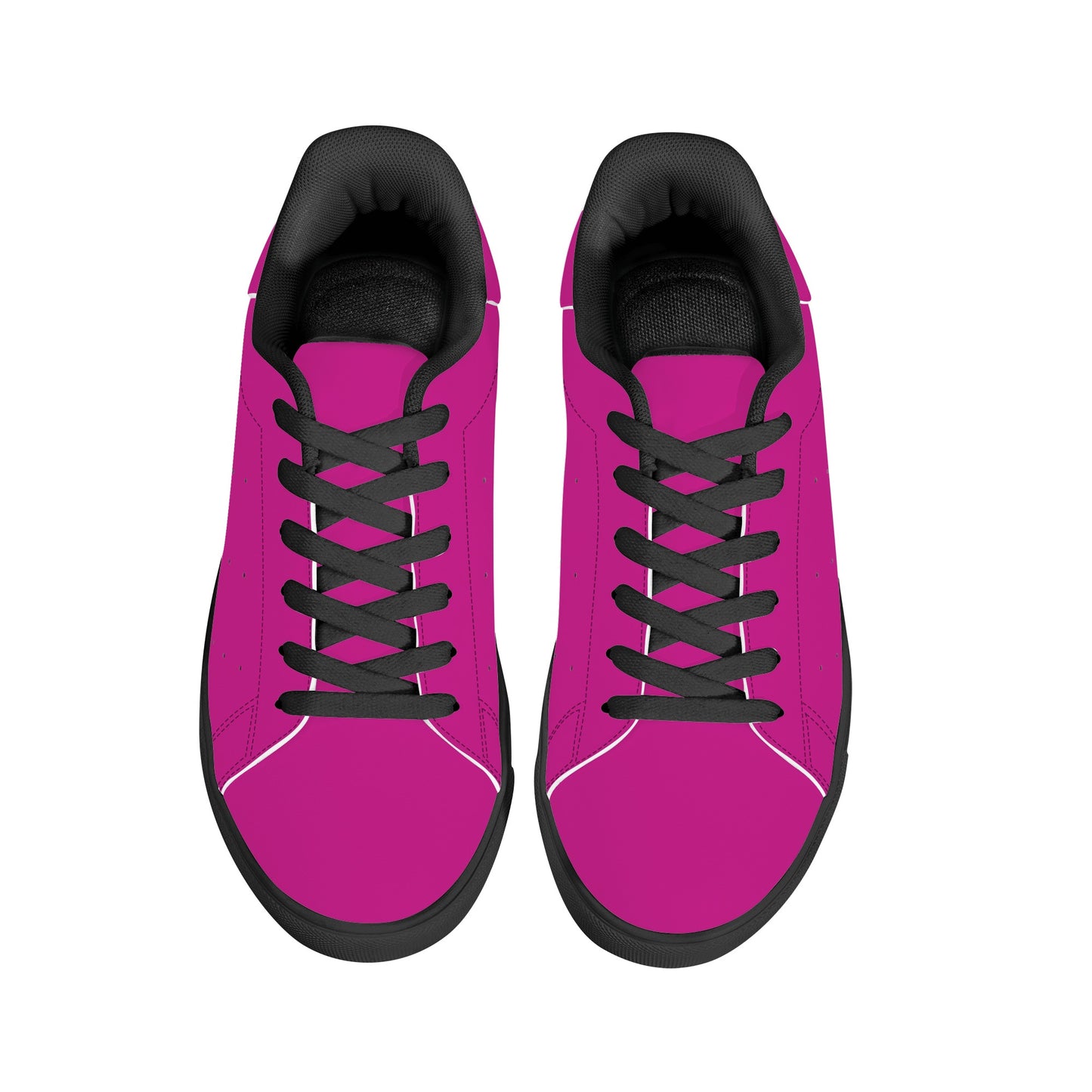 Unisex Low Top Breathable Leather Sneakers-One Piece Template