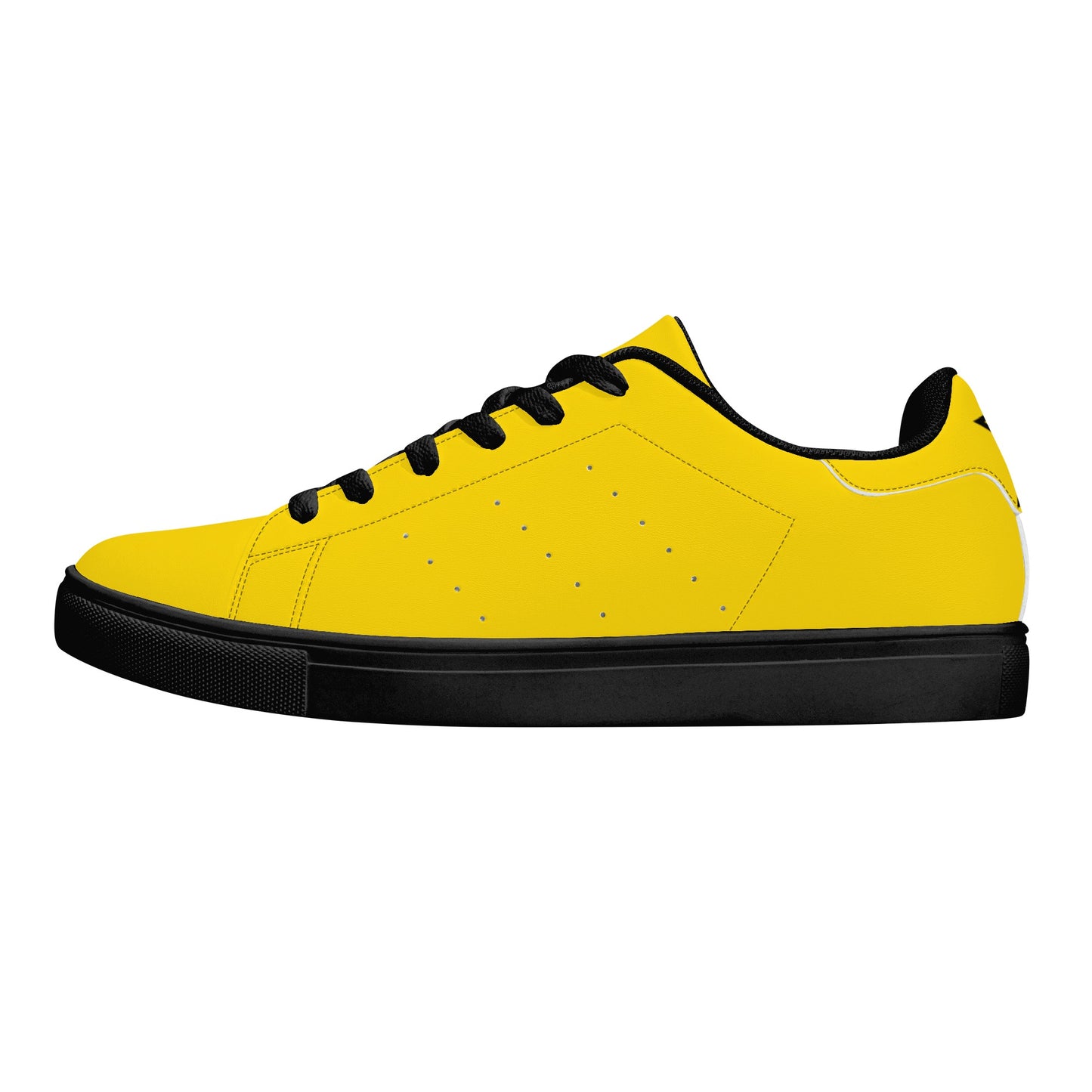 Unisex Low Top Breathable Leather Sneakers-One Piece Template