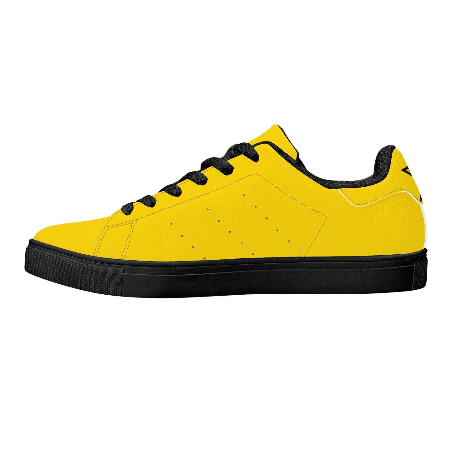 Unisex Low Top Breathable Leather Sneakers-One Piece Template