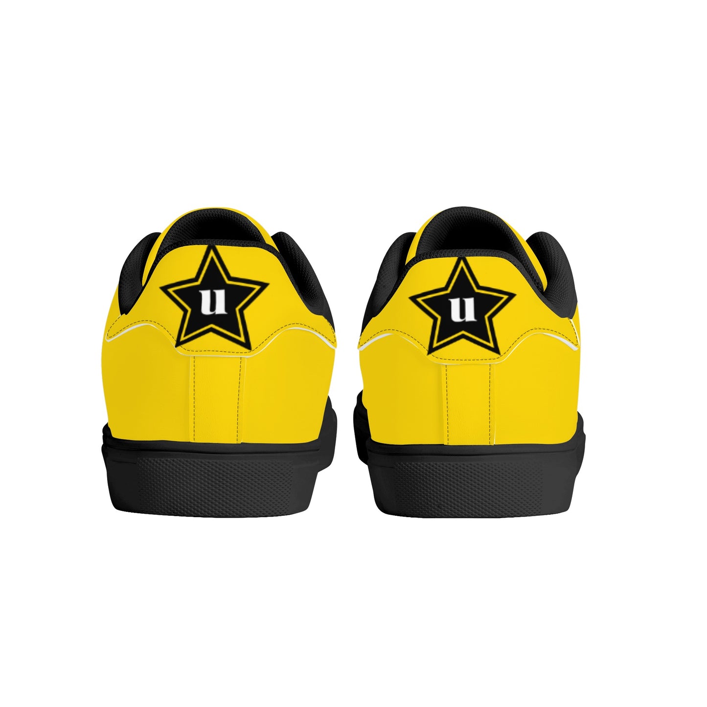 Unisex Low Top Breathable Leather Sneakers-One Piece Template