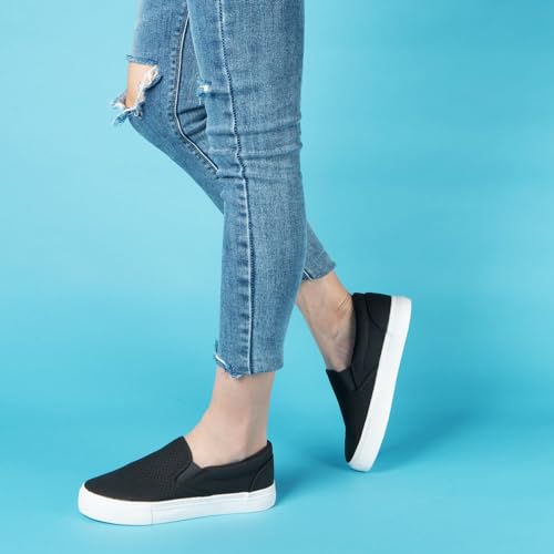 JENN ARDOR Women's Slip On Sneakers Fashion Flats Shoes Comfortable Casual Shoes for Walking