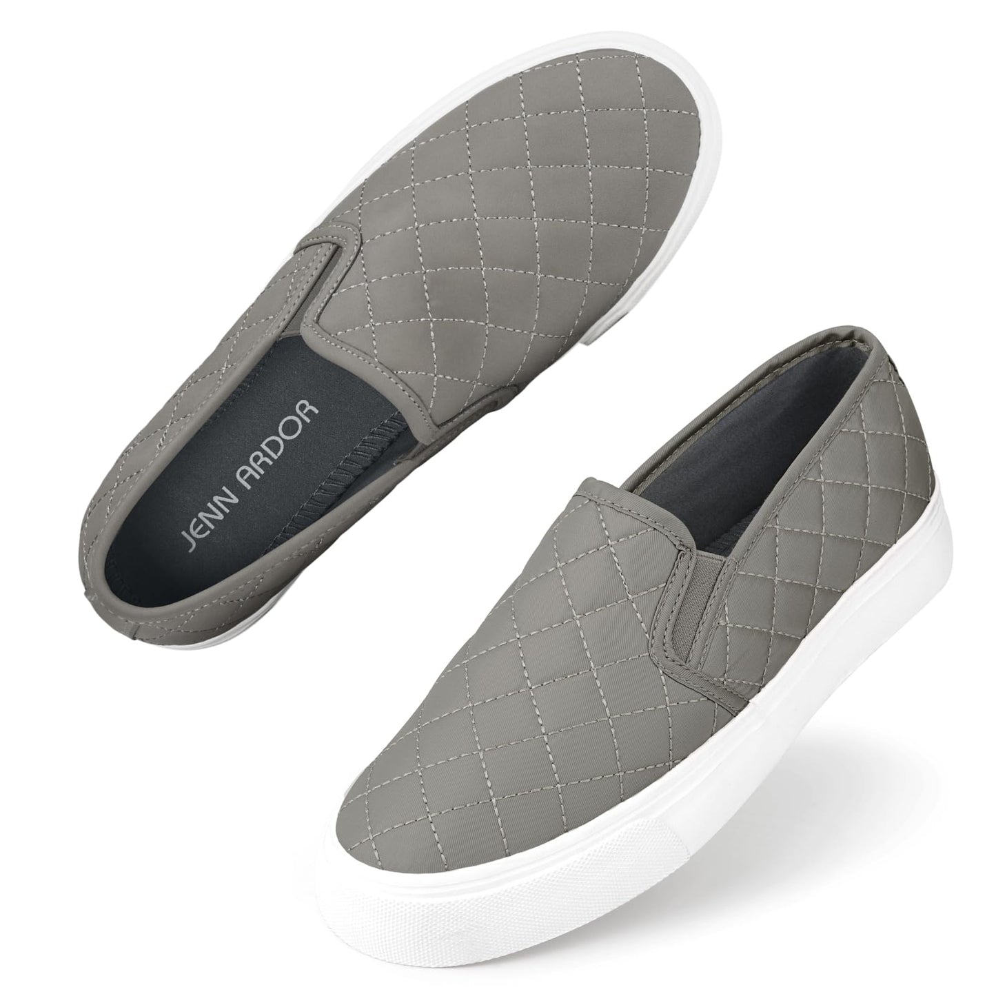 JENN ARDOR Women's Slip On Sneakers Fashion Flats Shoes Comfortable Casual Shoes for Walking