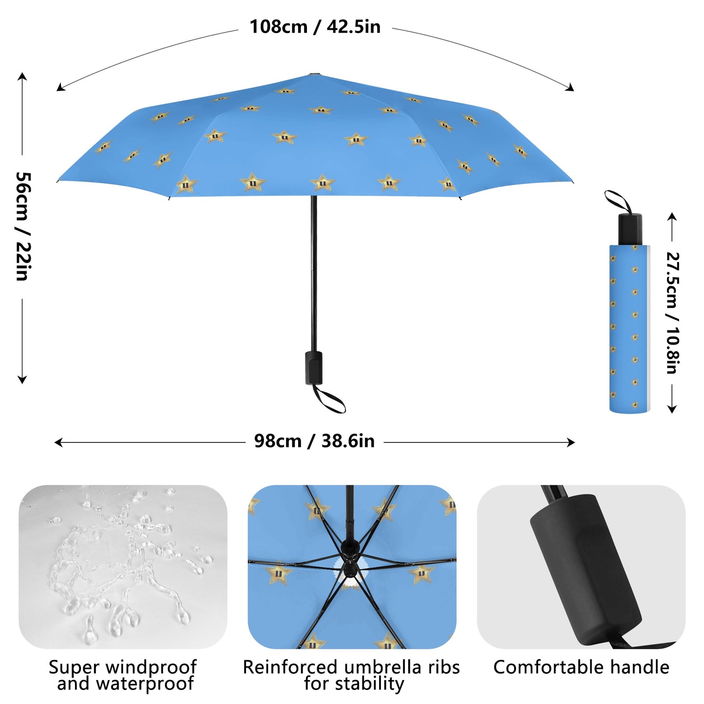 Lightweight Manual Folding Umbrella Printing Outside