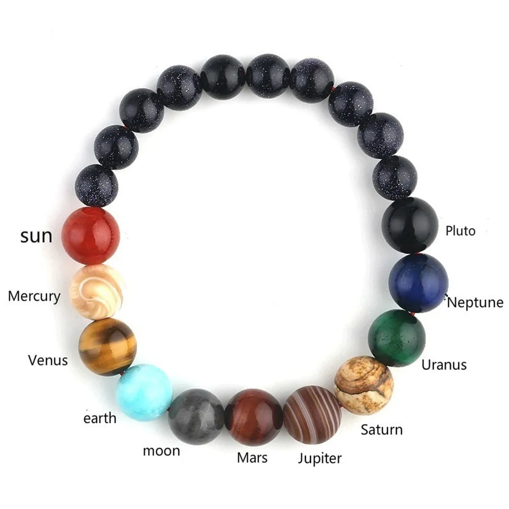 Eight Planets Natural Stone Bracelet