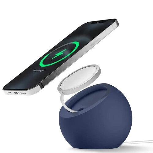 Magnetic Wireless Charger Stand Holder Mini Silicone Ball Shape Charging Dock Station Base