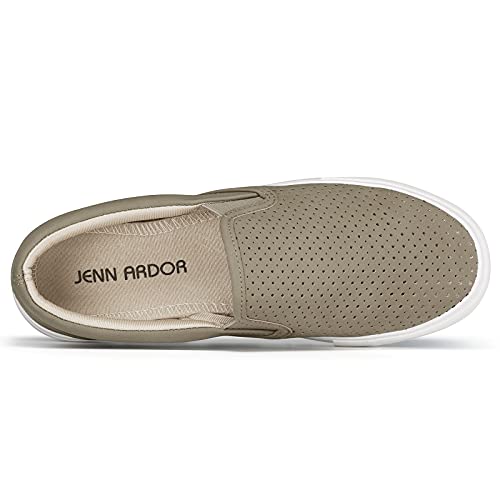 JENN ARDOR Women's Slip On Sneakers Fashion Flats Shoes Comfortable Casual Shoes for Walking