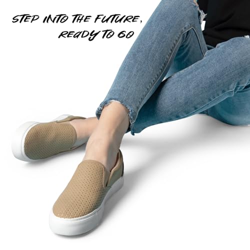 JENN ARDOR Women's Slip On Sneakers Fashion Flats Shoes Comfortable Casual Shoes for Walking