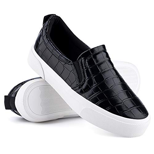 JENN ARDOR Women's Slip On Sneakers Fashion Flats Shoes Comfortable Casual Shoes for Walking