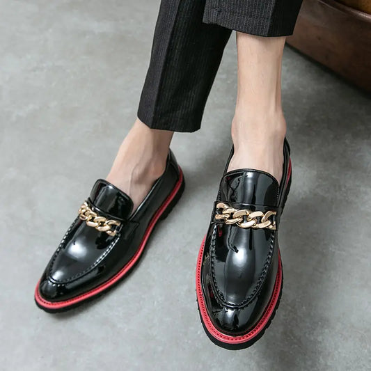 Luxury Leather Black Loafers for Men - Designer Italian Dress Shoes