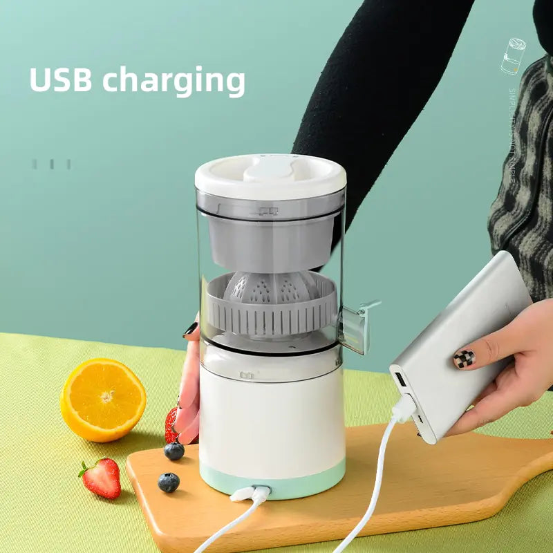 Wireless Slow Juicer Orange Lemon Juicer USB Electric Juicers Fruit Extractor Portable Squeezer Pressure Juicers for Home 7.4V