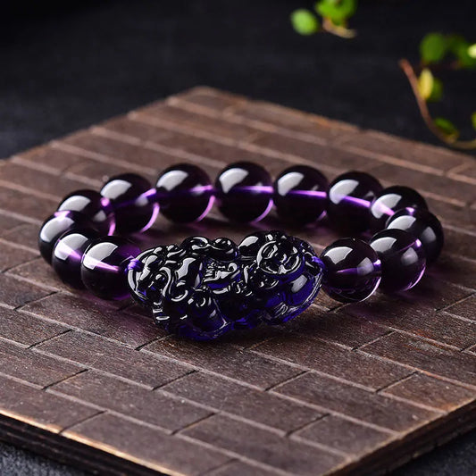 Natural Stone Amethyst Beads Bracelet