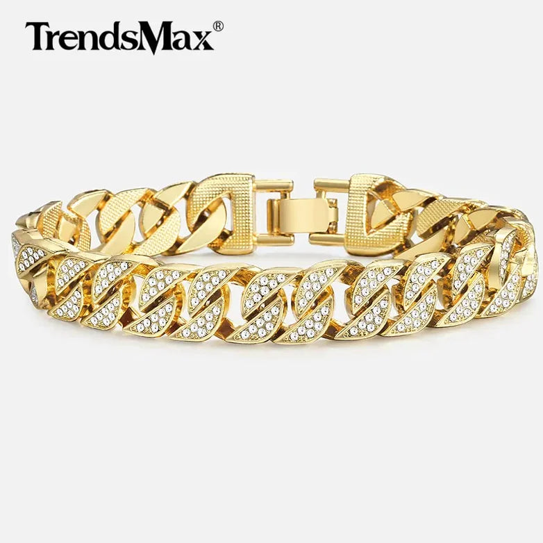 Gold Miami Curb Chain Bracelet