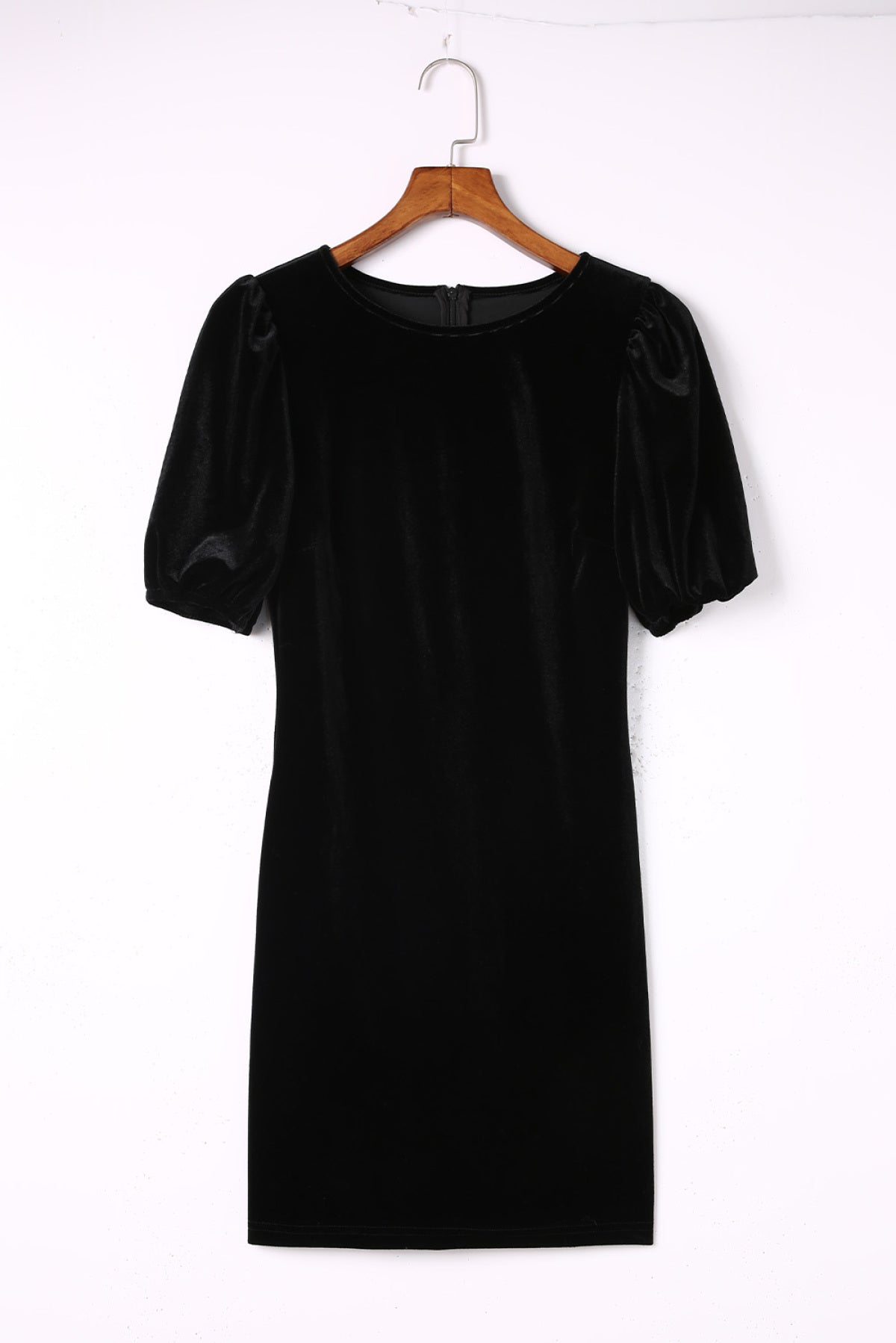 Round Neck Bubble Short Sleeve Dress