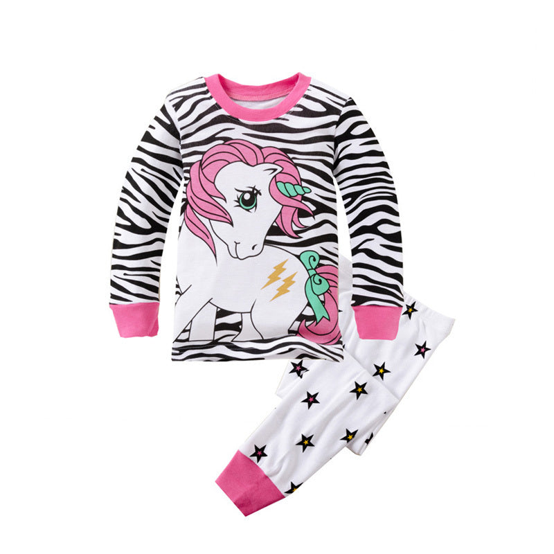 Children's Pure Cotton Long-Sleeved Trousers Loungewear Set